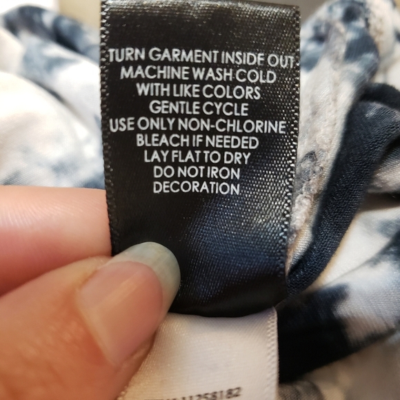 Torrid Black, Gray and White Tye-dye Asymmetrical Sundress - Picture 6 of 6